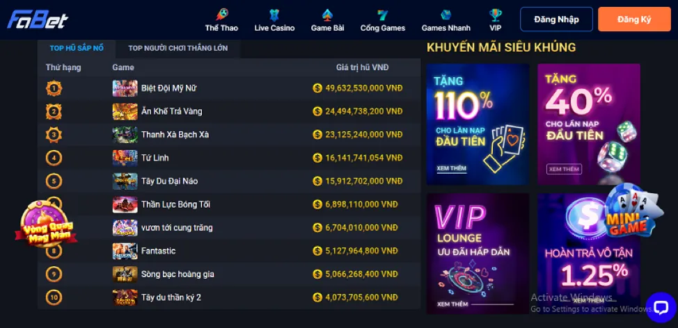 Khuyến mãi nạp lại hàng ngày/tuần goo88 ios